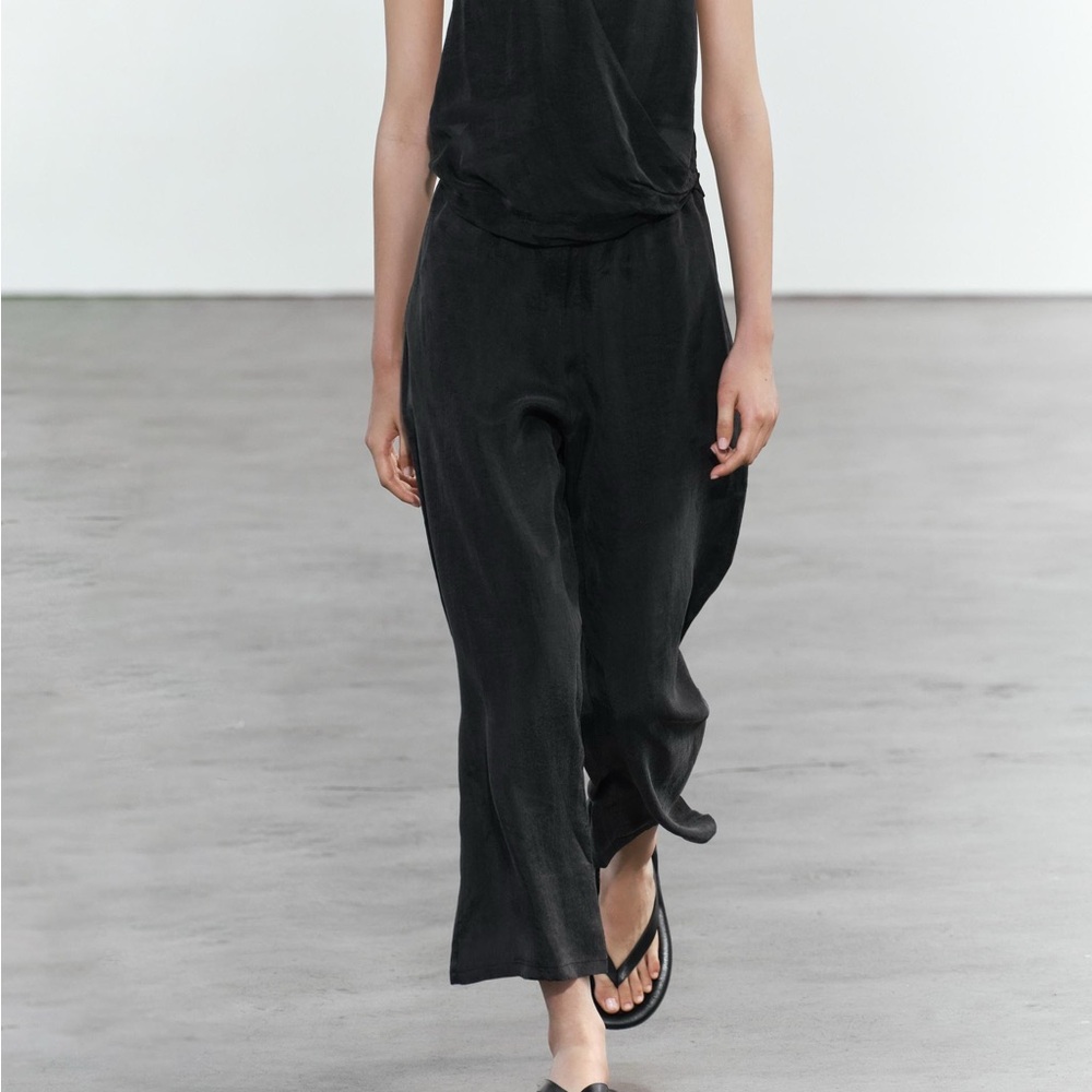 Silky zara pull on pants